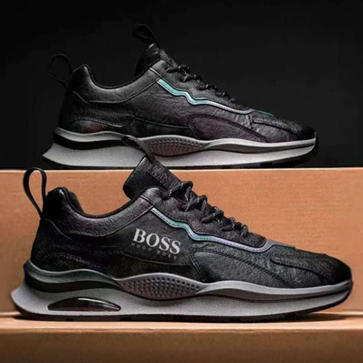 H. Βօѕѕ Essential Men's Premium Sneakers + Free Essential Class Boss Watch