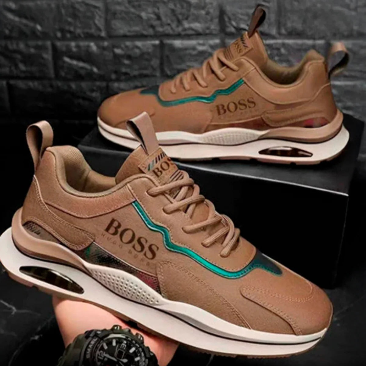 H. Βօѕѕ Essential Men's Premium Sneakers + Free Essential Class Boss Watch